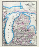 1875 Map of Michigan