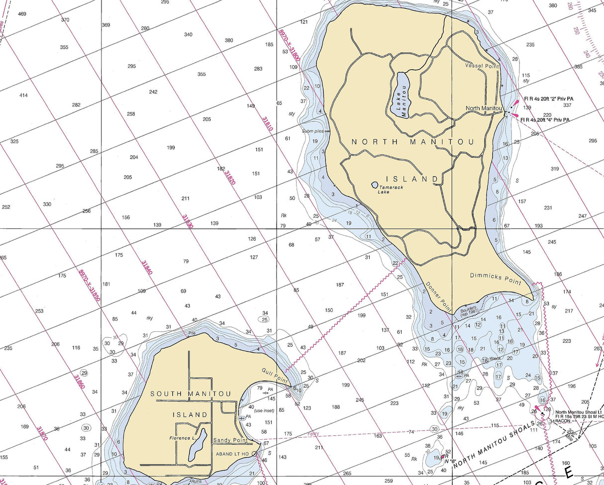 2003 Nautical Chart of North Manitou Island Group Lake Michigan