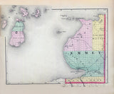1873 Map of Emmet County Michigan