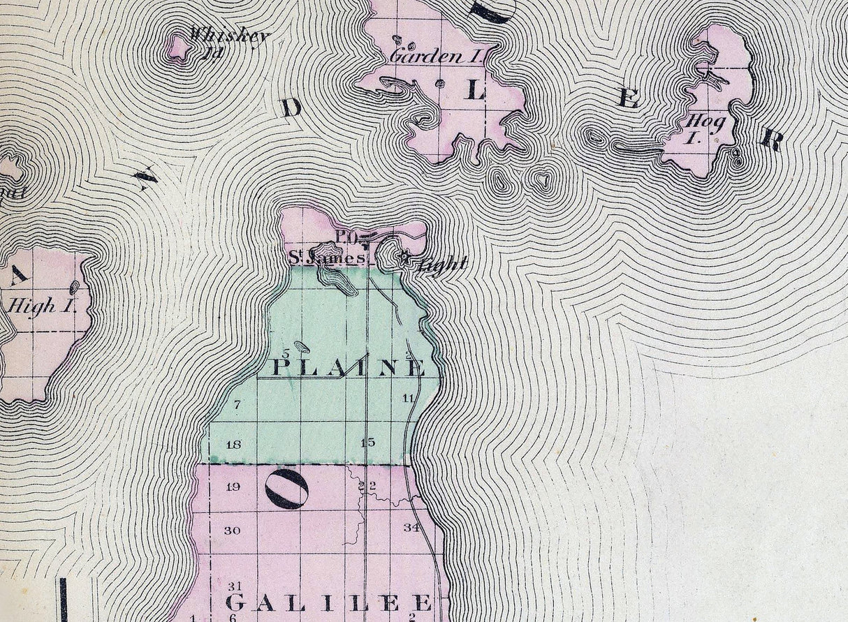 1873 Map of Emmet County Michigan