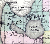 1881 Map of Leelanau County Michigan