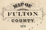 1876 Map of Fulton County Indiana