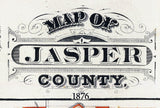 1876 Map of Jasper County Indiana