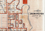 1876 Map of Jasper County Indiana