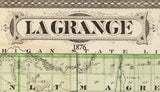 1876 Map of Lagrange County Indiana