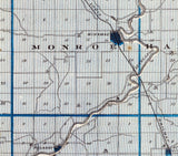 1876 Map of Pulaski County Indiana