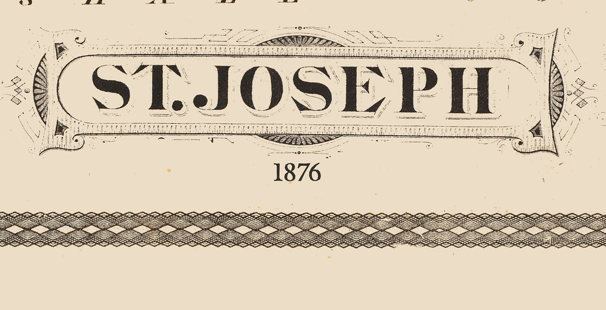 1876 Map of St Joseph County Indiana