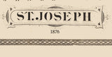 1876 Map of St Joseph County Indiana