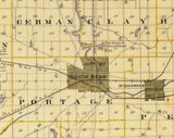 1876 Map of St Joseph County Indiana