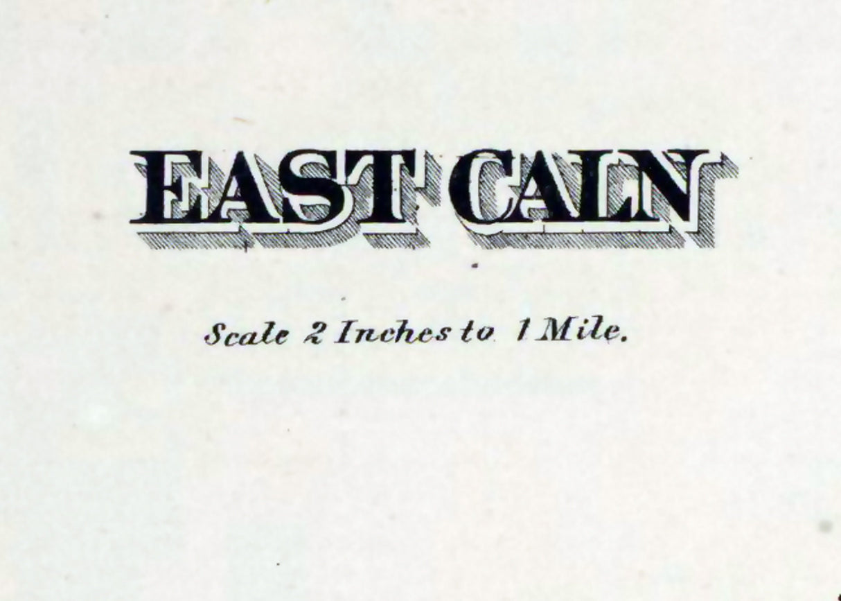 1873 Map of East Caln Township Chester County Pennsylvania