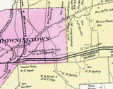 1873 Map of East Caln Township Chester County Pennsylvania