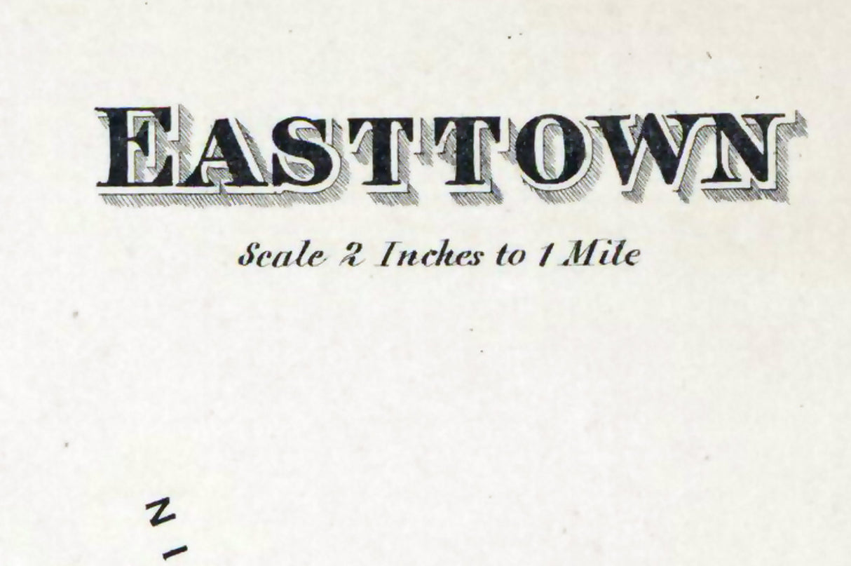 1873 Map of Easttown Township Chester County Pennsylvania