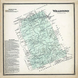 1873 Map of Willistown Township Chester County Pennsylvania