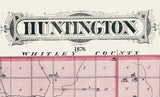 1876 Map of Huntington County Indiana