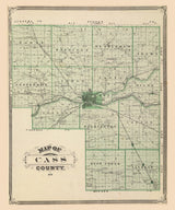 1876 Map of Cass County Indiana