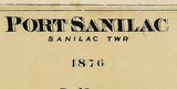 1876 Map of Port Sanilac Michigan