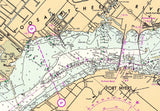 1996 Nautical Chart of Caloosahatchee River Fort Myers Florida