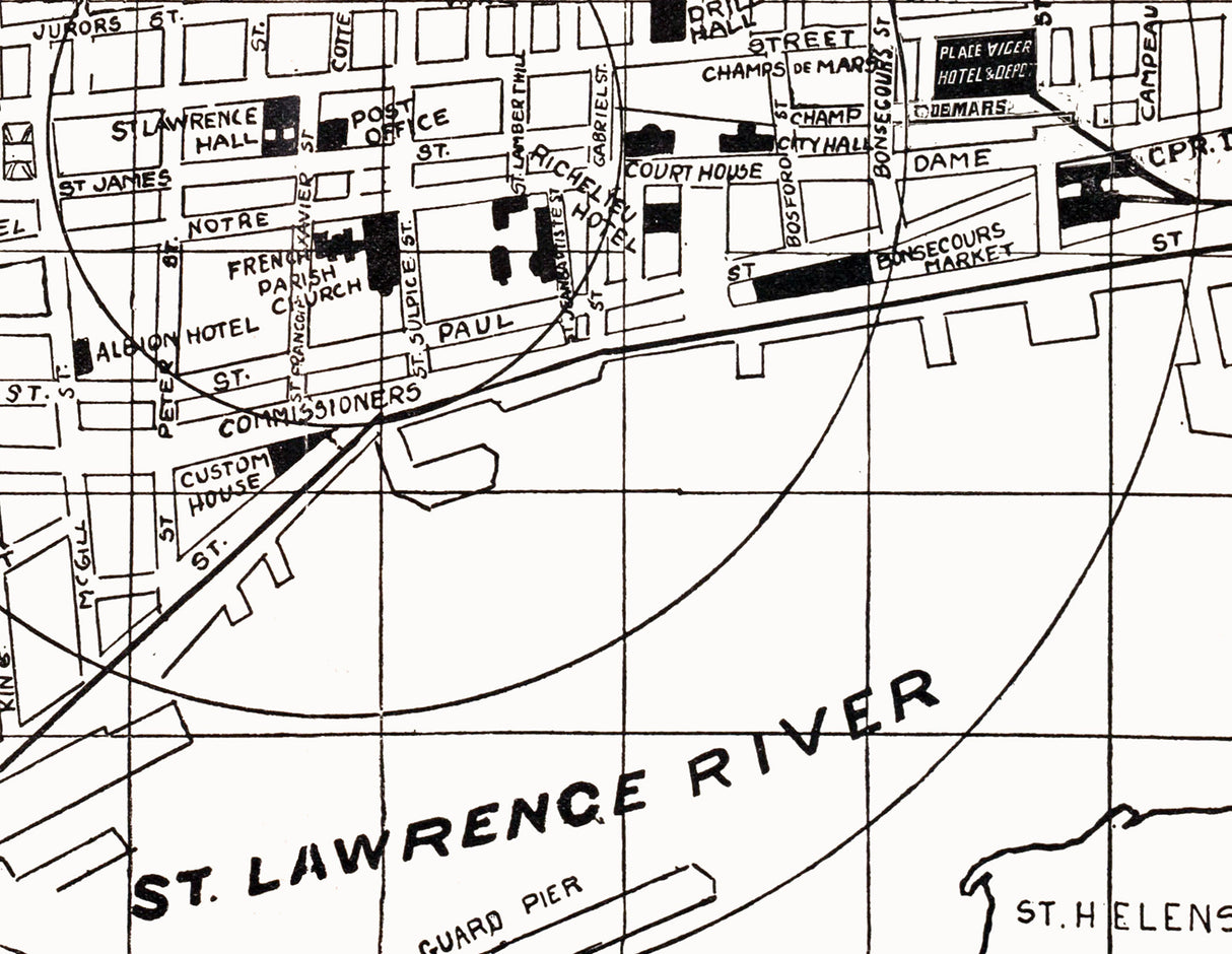 1903 Map of Montreal Canada