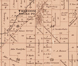 1889 Map of Freedom Township Outagamie County Wisconsin