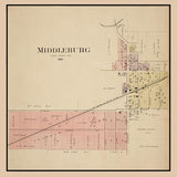 1889 Town Map of Middleburg Outagamie County Wisconsin