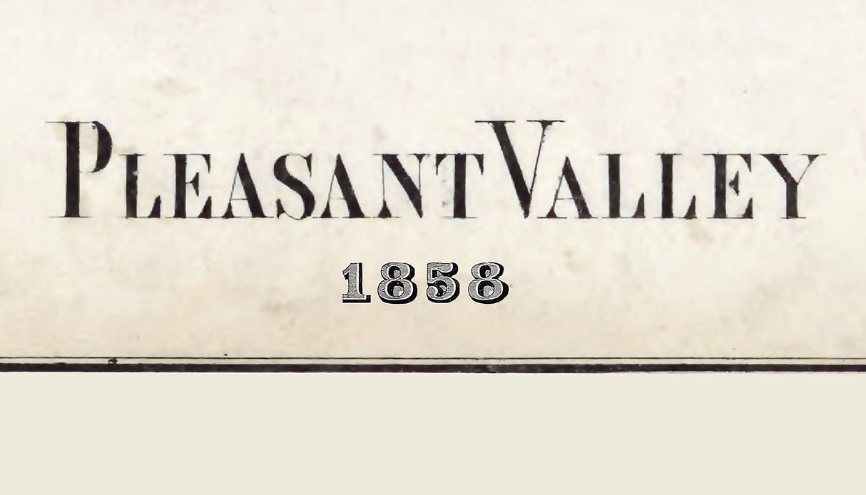 1858 Town Map of Pleasant Valley Dutchess County New York