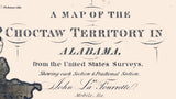 1933 Map of Choctaw Territory Alabama