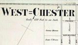 1873 Town Map of West Chester Chester County Pennsylvania
