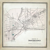 1873 Town Map of Downingtown Chester County Pennsylvania
