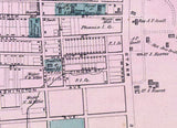 1873 Town Map of Phoenixville Chester County Pennsylvania