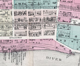 1876 Town Map of New Brighton Beaver County Pennsylvania