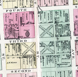 1876 Town Map of Beaver Beaver County Pennsylvania