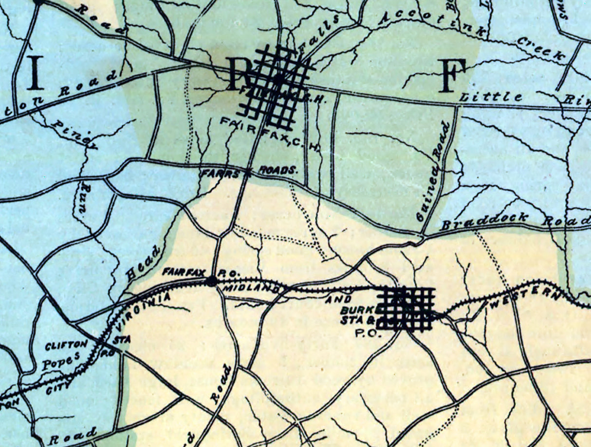1891 Map of Washington DC District of Columbia