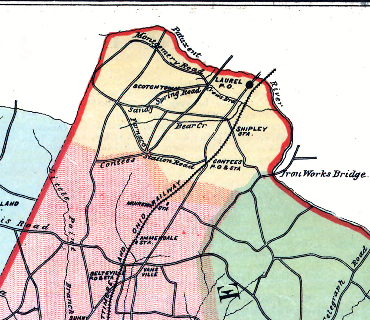 1891 Map of Washington DC District of Columbia