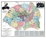 1891 Map of Washington DC District of Columbia