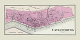 1877 Town Map of Catlettsburg Boyd County Kentucky