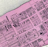 1877 Town Map of Maysville Mason County Kentucky