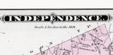 1876 Map of Independence Township Beaver County Pennsylvania