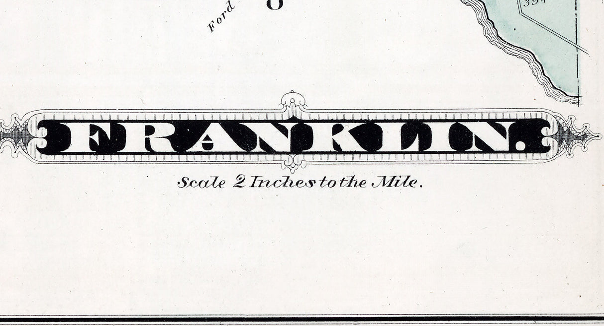 1876 Map of Franklin Township Beaver County Pennsylvania