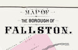 1876 Map of Fallston Beaver County Pennsylvania