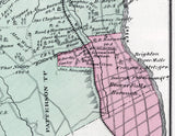 1876 Map of Chippewa Township Beaver County Pennsylvania