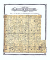 1916 Map of Brady Township Saginaw County Michigan