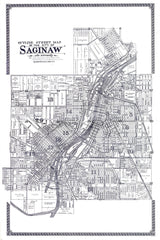 1916 Town Map of Saginaw Michigan