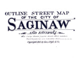 1916 Town Map of Saginaw Michigan