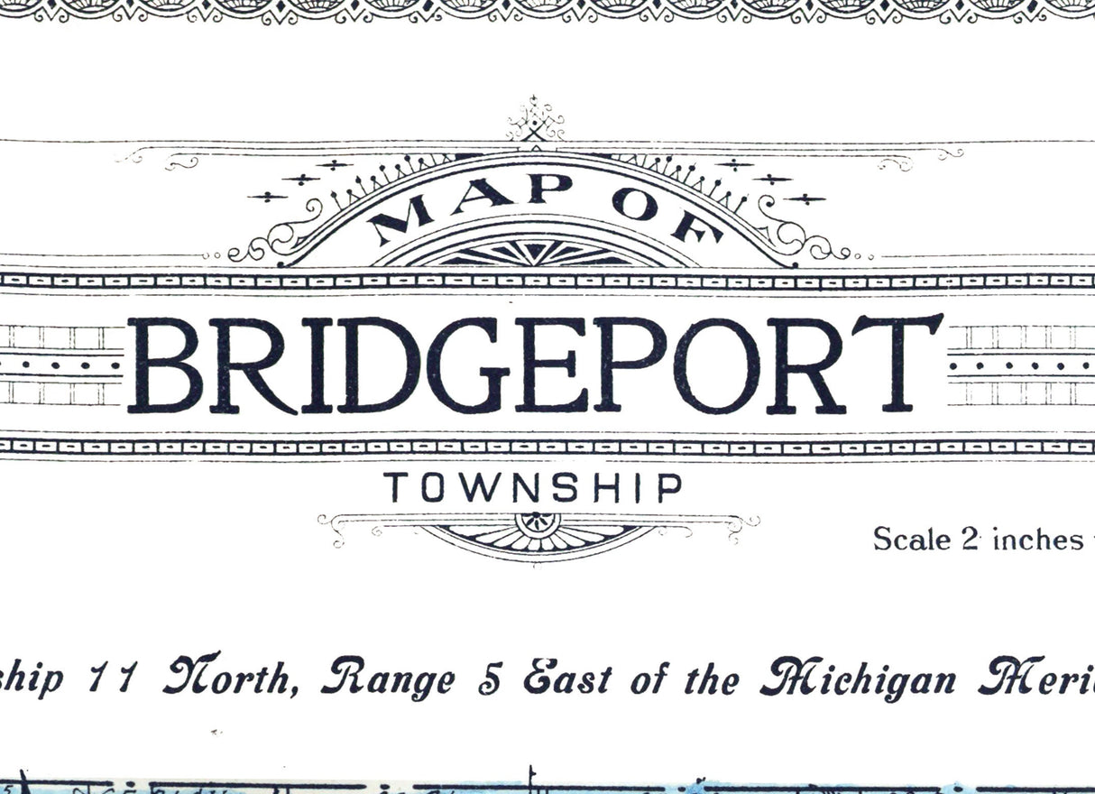 1916 Map of Bridgeport Township Saginaw County Michigan