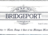 1916 Map of Bridgeport Township Saginaw County Michigan