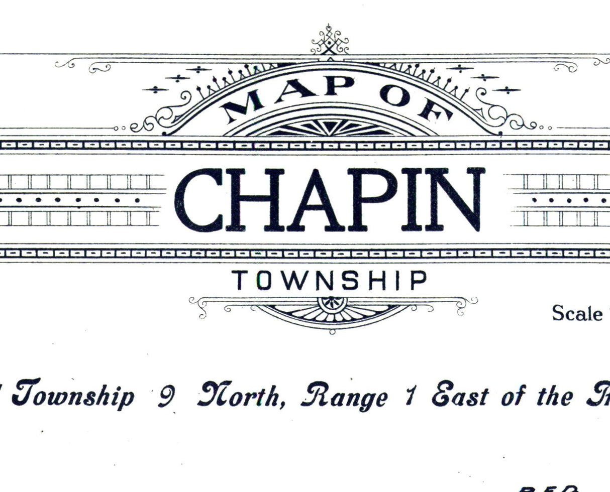 1916 Map of Chapin Township Saginaw County Michigan