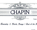 1916 Map of Chapin Township Saginaw County Michigan