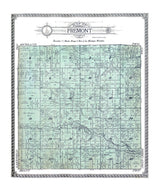 1916 Map of Fremont Township Saginaw County Michigan