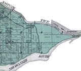1916 Map of James Township Saginaw County Michigan