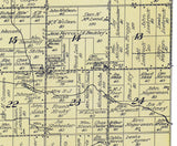 1916 Map of Lakefield Township Saginaw County Michigan